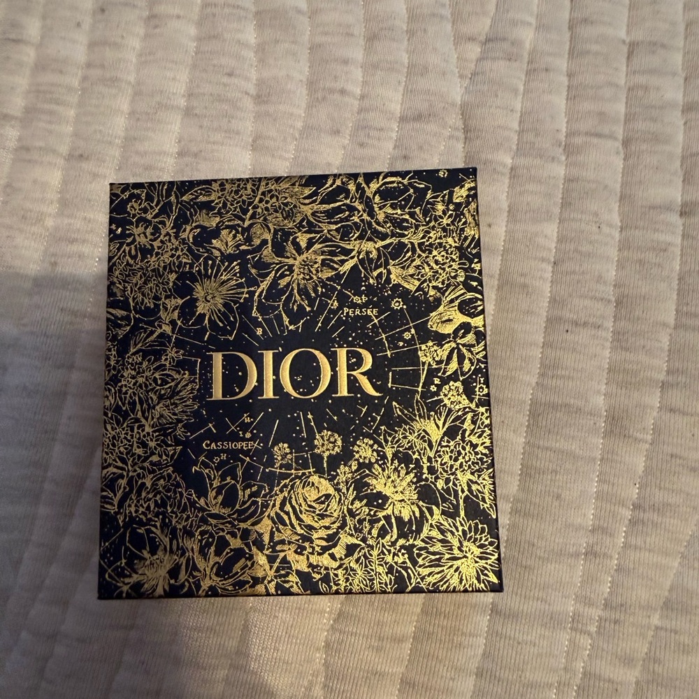 Dior Black and Gold Floral Box with Ornament